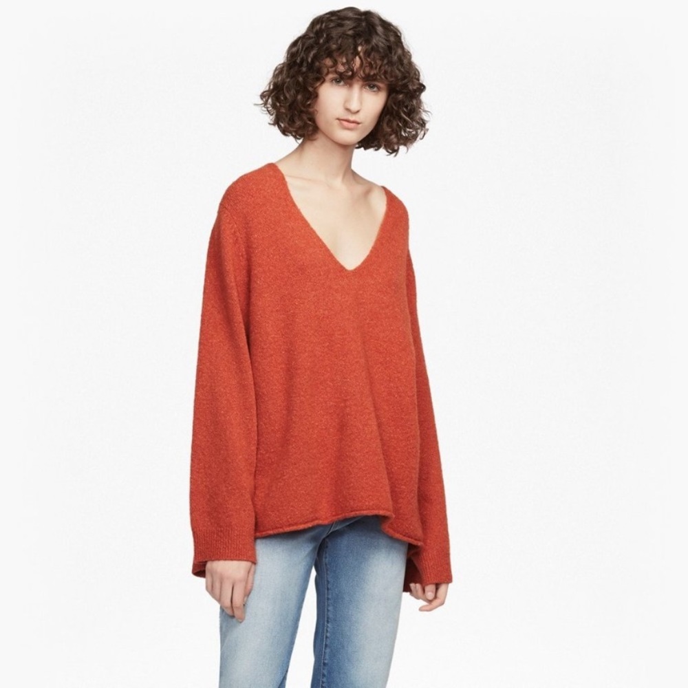 French Connection Urban Flossy Sweater Pumpkin Small